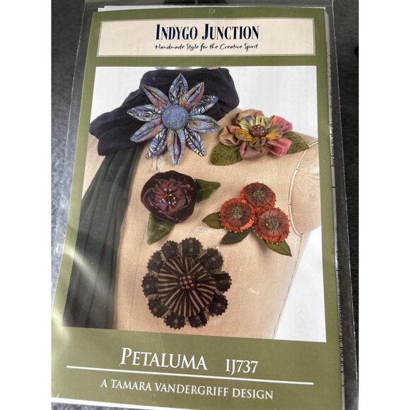 Indygo Junction Petaluma IJ737 Floral Brooch Pattern by Tamara Vandergriff Desig - Picture 4 of 4